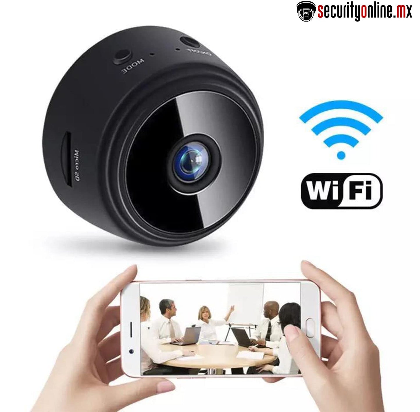 Mini cámara inalambrica de monitoreo remoto vía WiFi