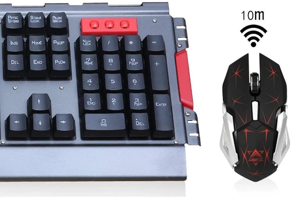 Kit dúo de teclado y mouse inalambrico gamer 2.4Ghz