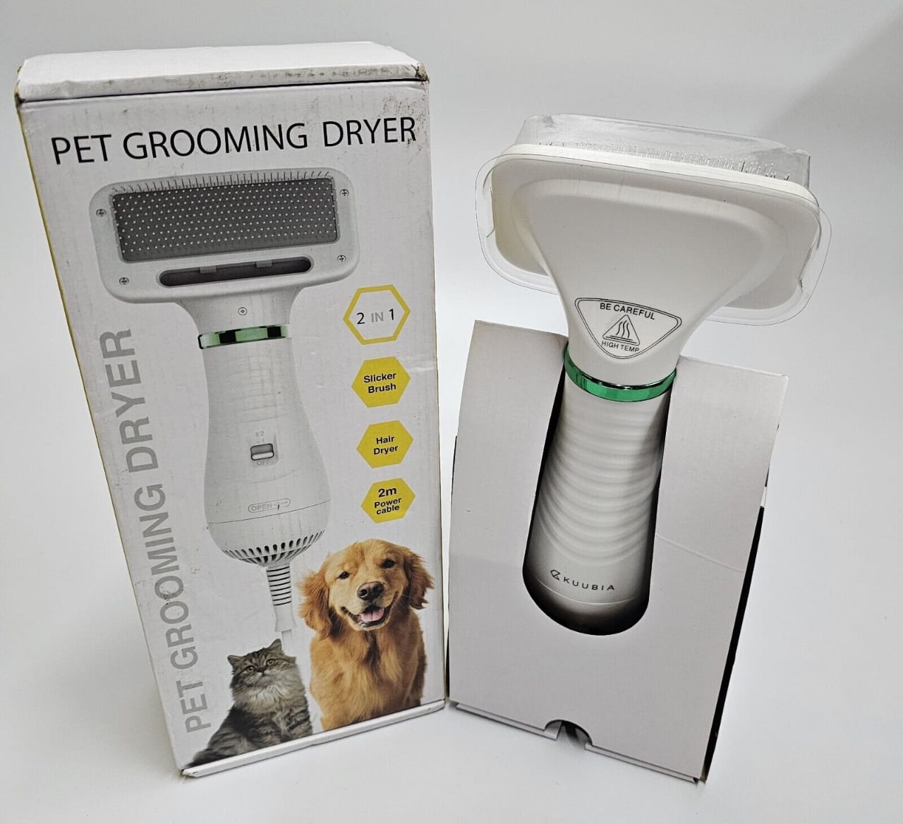 Cepillo eléctrico y secador de pelo para mascota