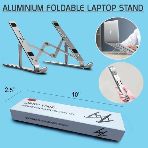 Soporte para laptop de aluminio flexible y práctico