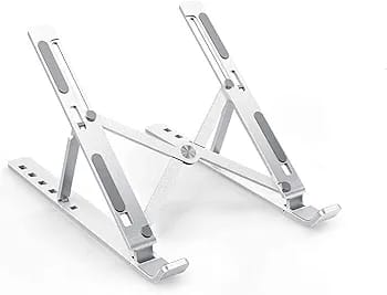 Soporte para laptop de aluminio flexible y práctico