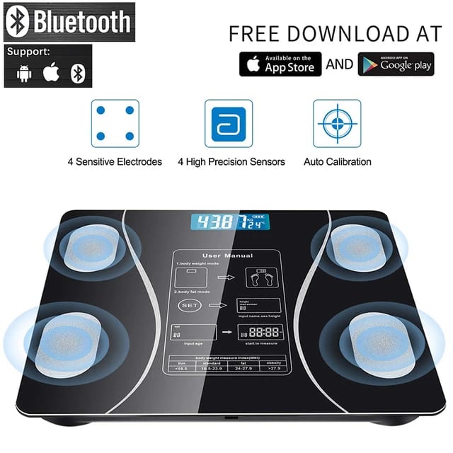 Báscula digital corporal con Bluetooth