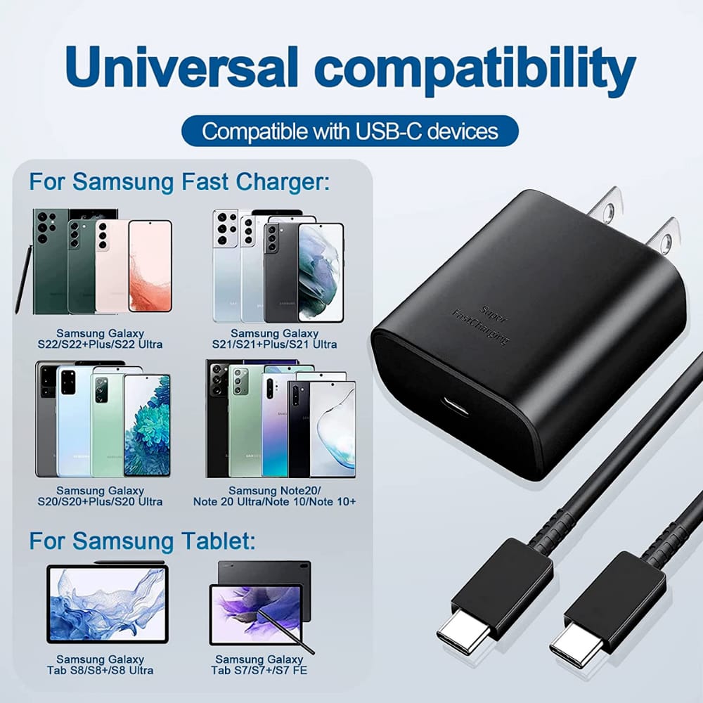Cargador Samsung 45w certificados tipo C-C