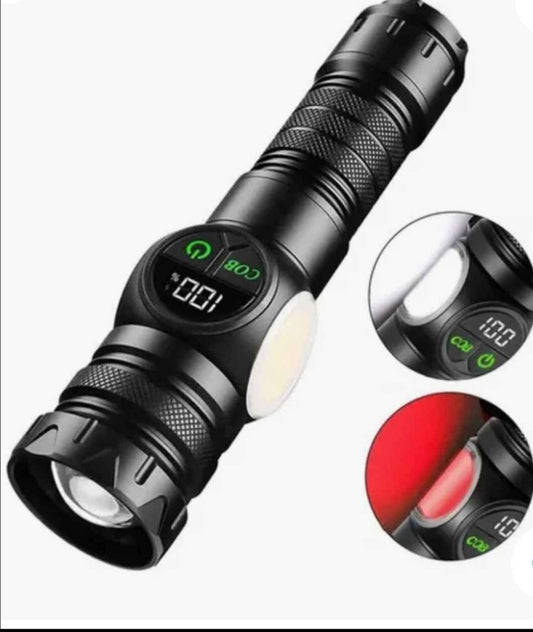Super linterna recargable con pantalla led