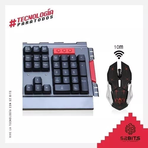 Kit dúo de teclado y mouse inalambrico gamer 2.4Ghz
