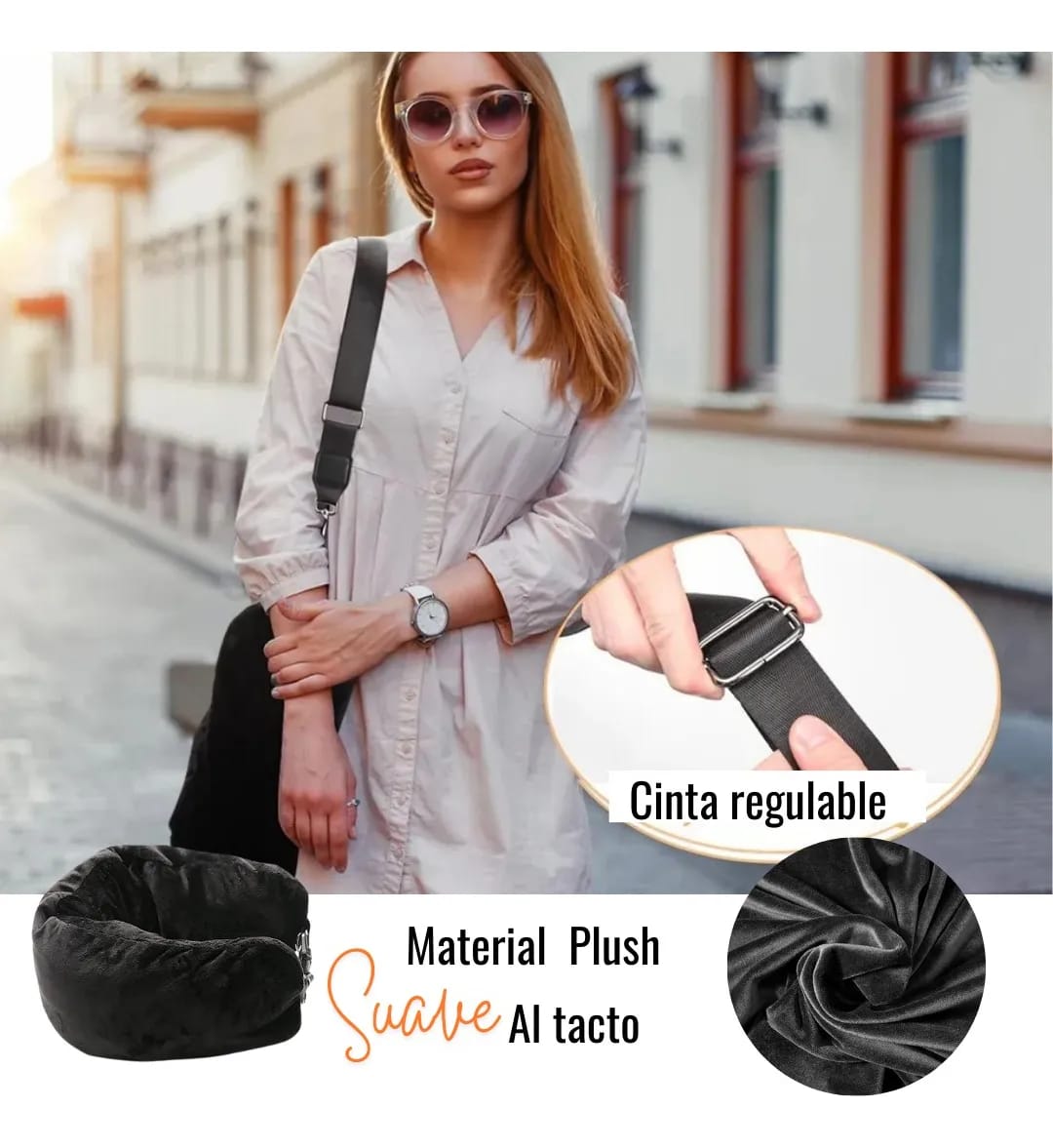 Almohada de cuello ajustable gran capacidad