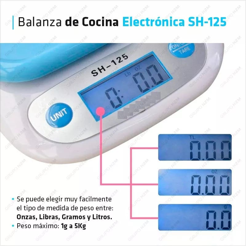 Báscula digital de cocina con bandeja