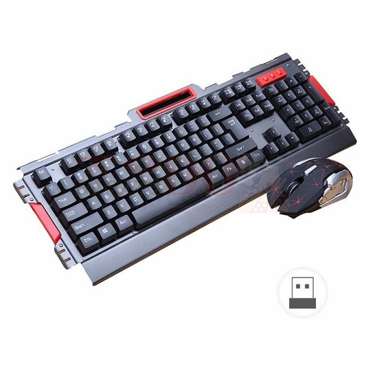 Kit dúo de teclado y mouse inalambrico gamer 2.4Ghz