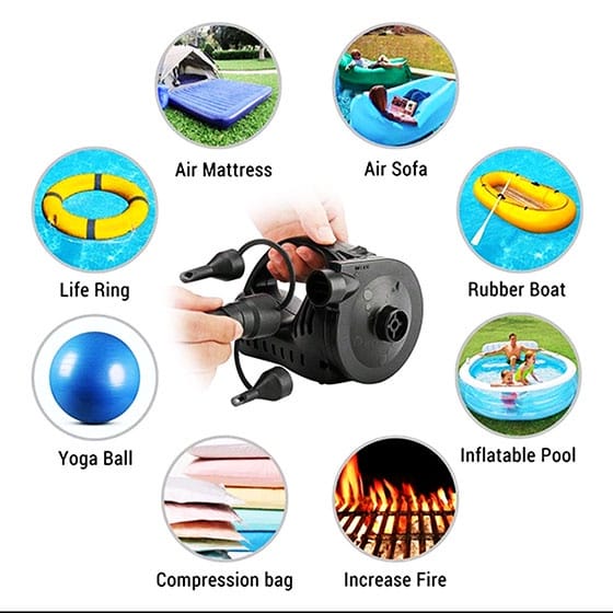 Bomba eléctrica para inflar piscinas, colchones e inflables