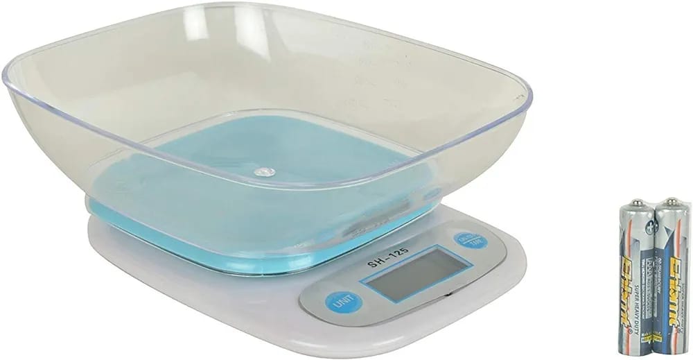 Báscula digital de cocina con bandeja
