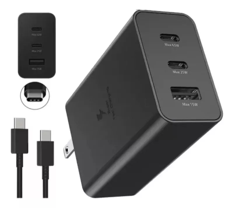 Cargador Samsung 3 en 1 ( 65W, 25W y 15w)